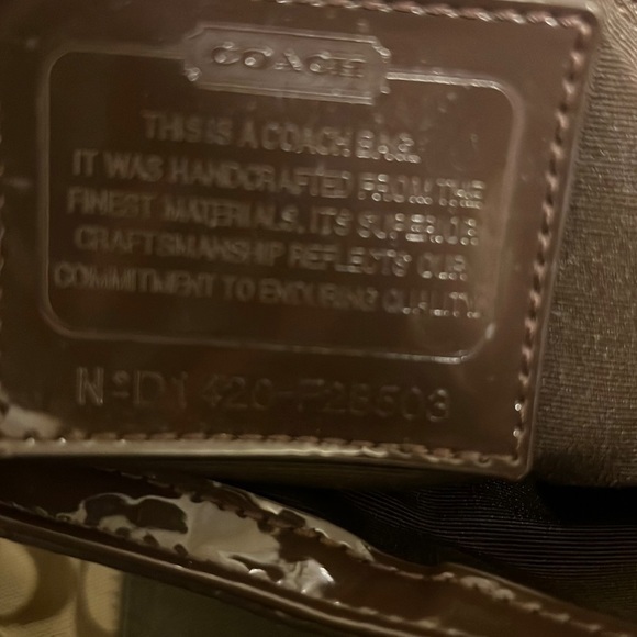 Coach Brown and Tan Monogram Shoulder Bag - Picture 16 of 16